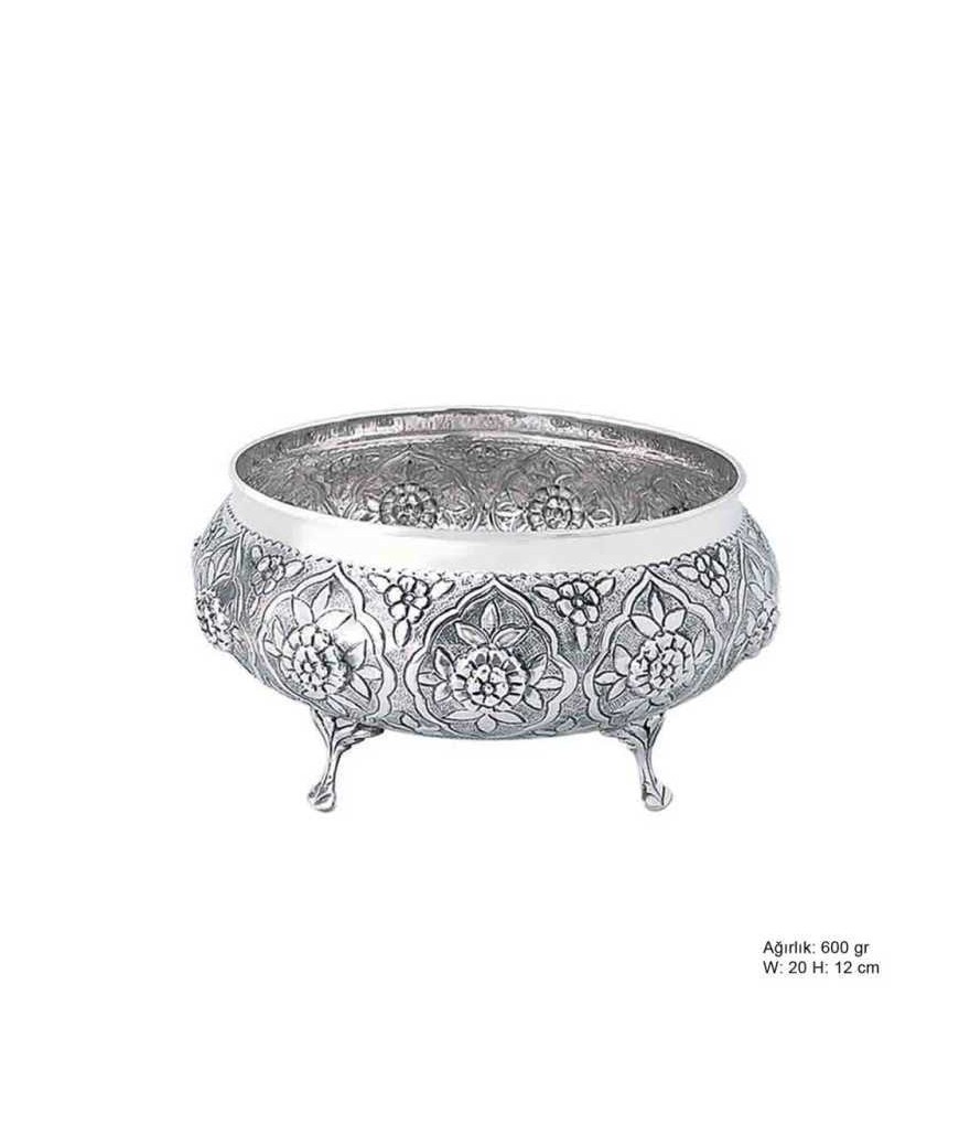 Papatya Desenli Gümüş Şekerlik