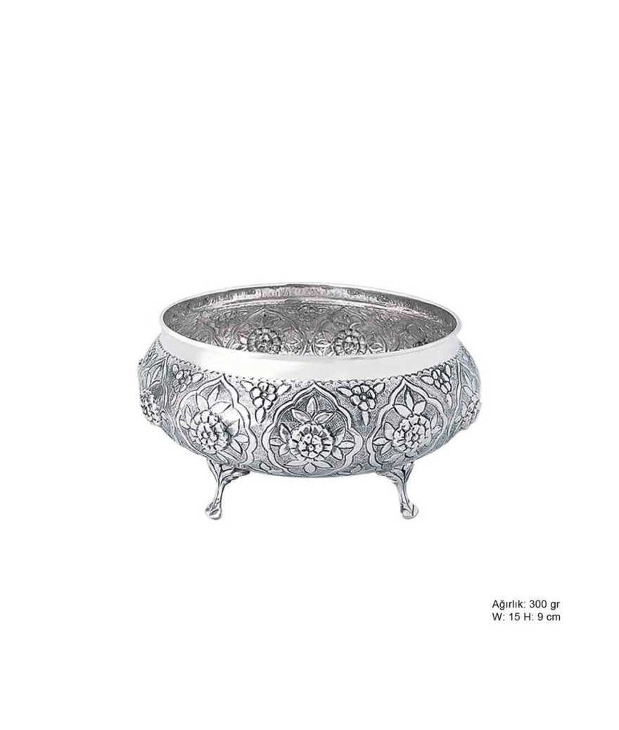 Papatya Desenli Gümüş Şekerlik