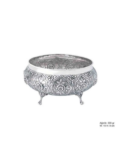 Papatya Desenli Gümüş Şekerlik