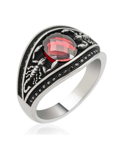 Gümüş Akrep Erkek Yüzük