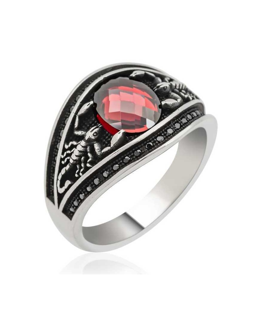 Gümüş Akrep Erkek Yüzük