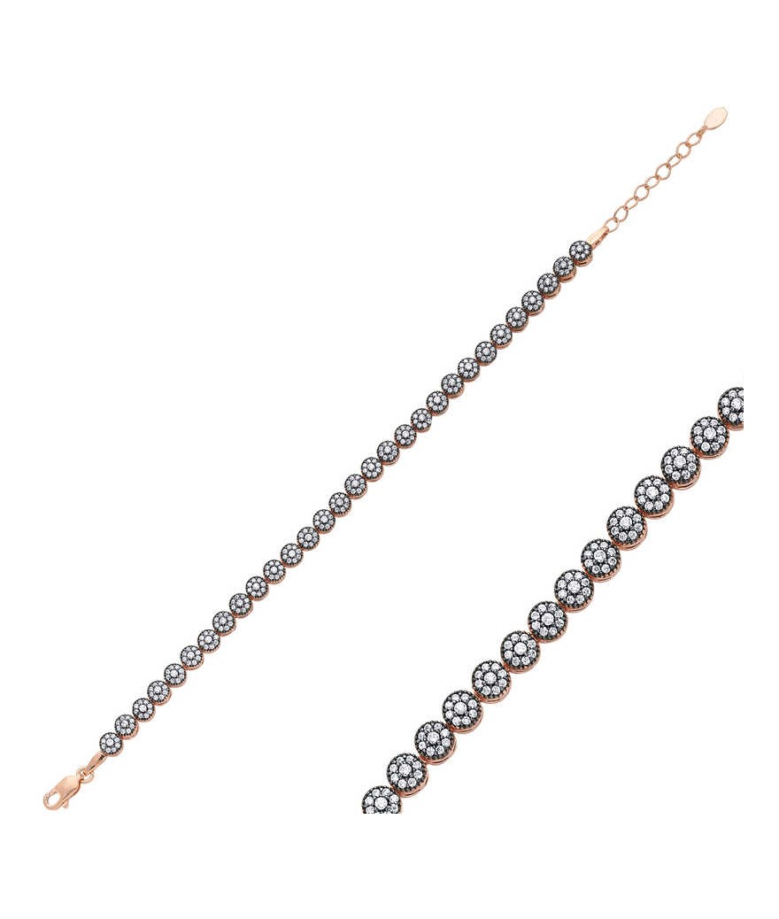 Gümüş Taşlı Su Yolu Bayan Bileklik