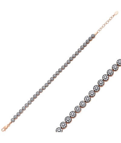 Gümüş Taşlı Su Yolu Bayan Bileklik