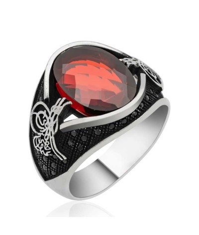 Gümüş Osmanlı Tuğralı Erkek Yüzük