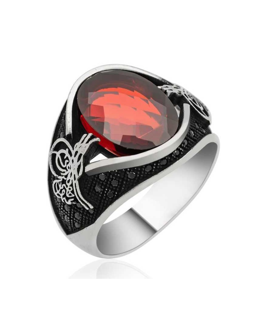 Gümüş Osmanlı Tuğralı Erkek Yüzük