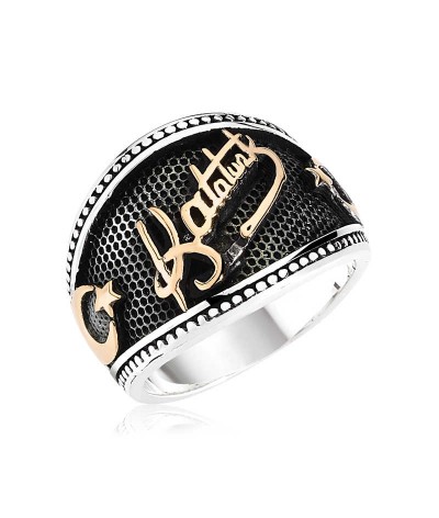 Gümüş Kemal Atatürk İmzalı Erkek Yüzük