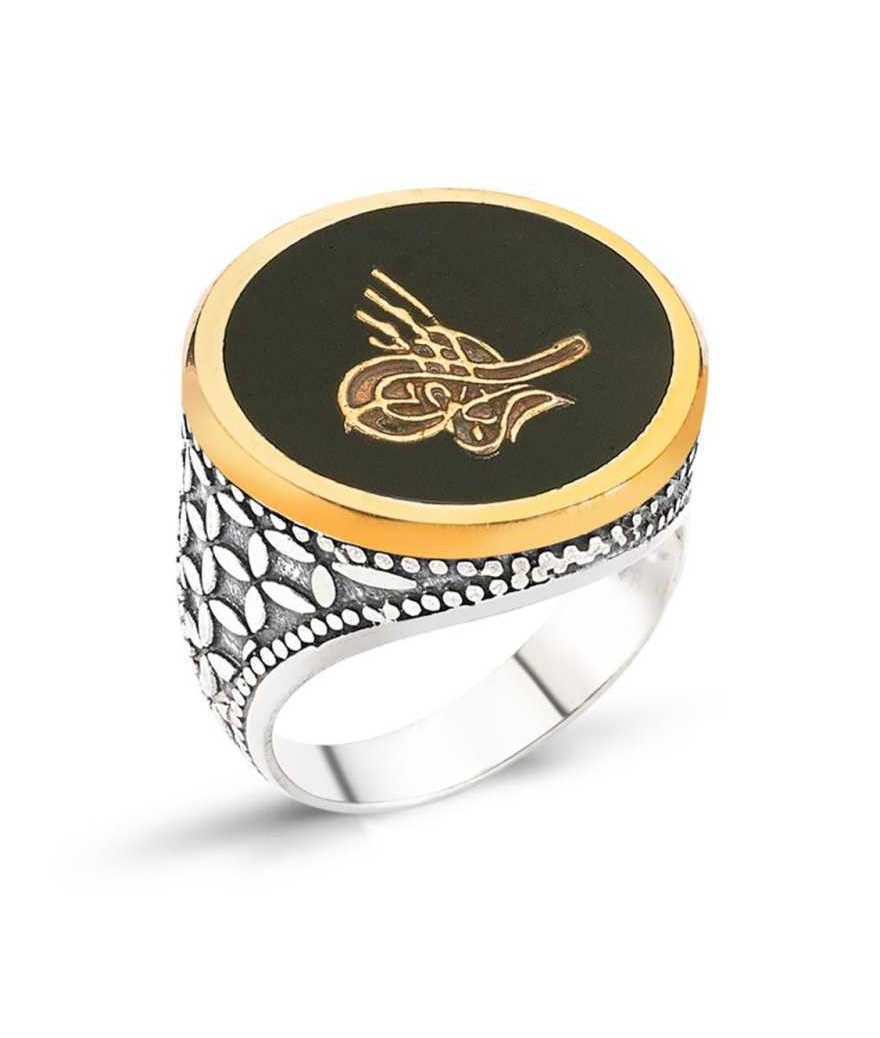 Gümüş Tuğralı Erkek Yüzük