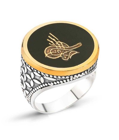 Gümüş Tuğralı Erkek Yüzük