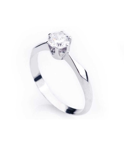 Gümüş Tek Taş Bayan Yüzük