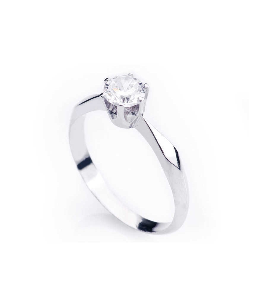 Gümüş Tek Taş Bayan Yüzük