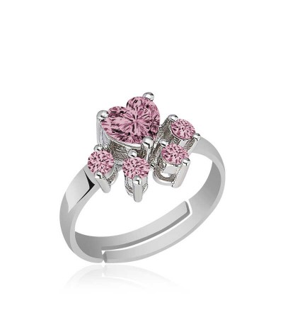 ​Gümüş Pembe Kedi Patisi Yüzük