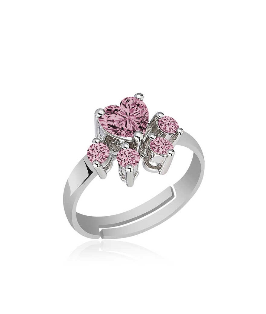 ​Gümüş Pembe Kedi Patisi Yüzük