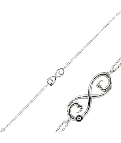 Gümüş Nazarlı Sozsuzluk Bayan Bileklik