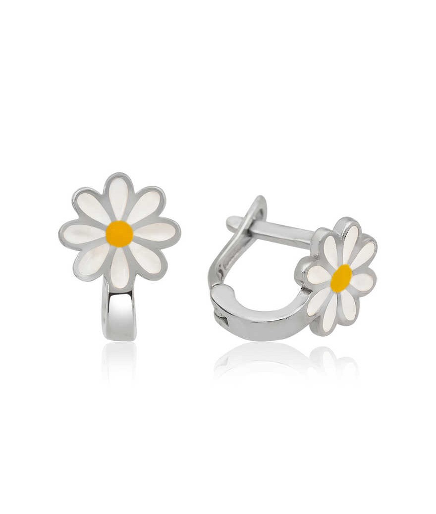 Gümüş Papatya Çocuk Küpesi