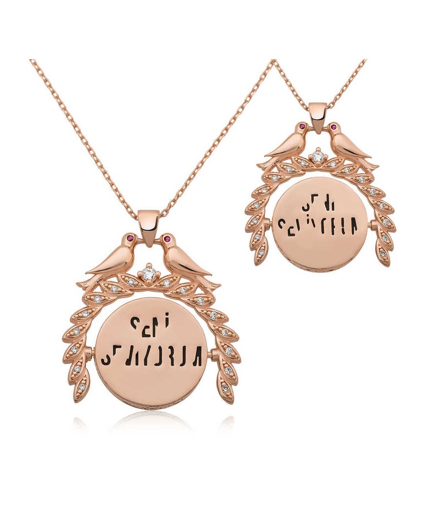 Gümüş Sihirli Seni Seviyorum Yazılı Kolye