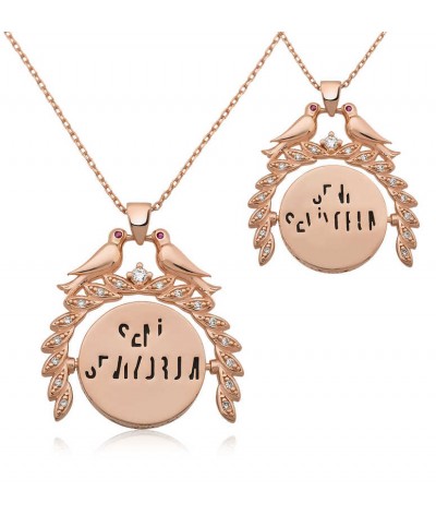 Gümüş Sihirli Seni Seviyorum Yazılı Kolye