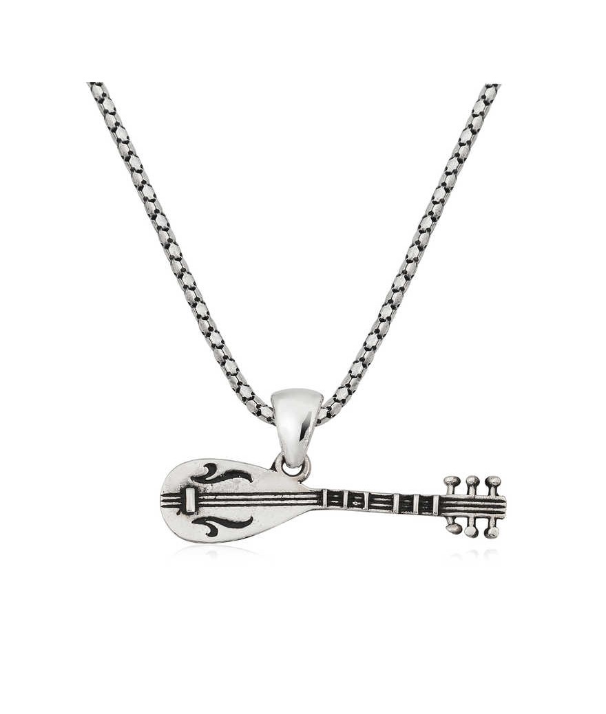 Gümüş Saz Erkek Kolye