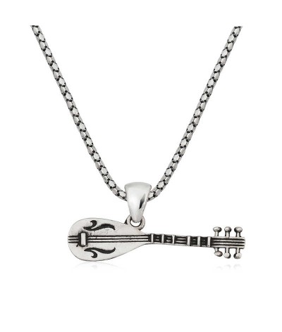 Gümüş Saz Erkek Kolye