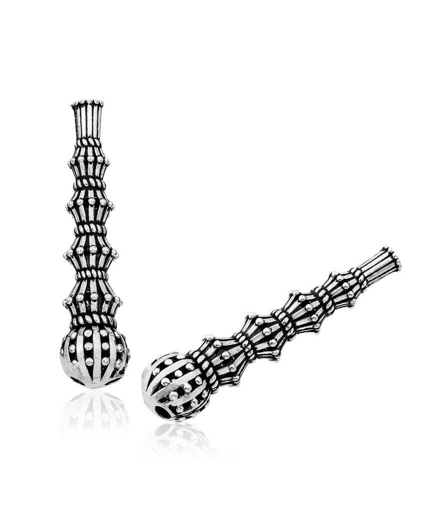 Gümüş Nokta Desenli Tesbih İmamesi