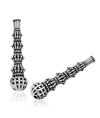 Gümüş Nokta Desenli Tesbih İmamesi