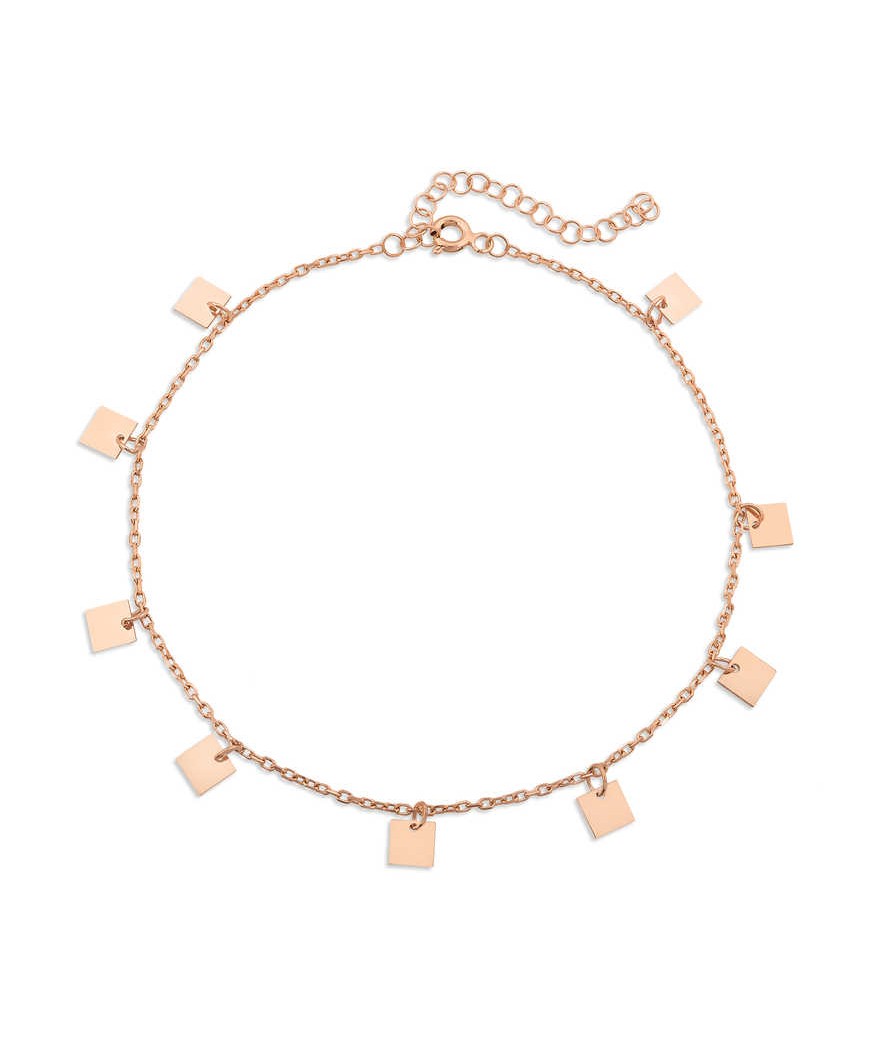 Gümüş Kare Pullu Halhal