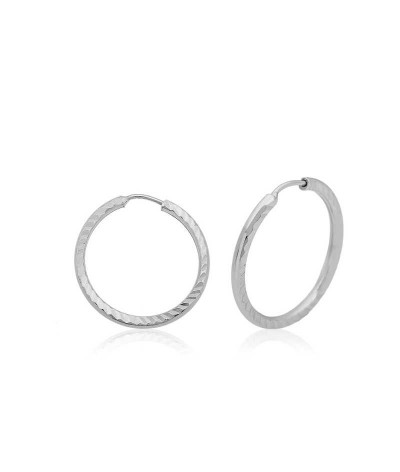 ​Gümüş Küçük Burgu Halka Küpe