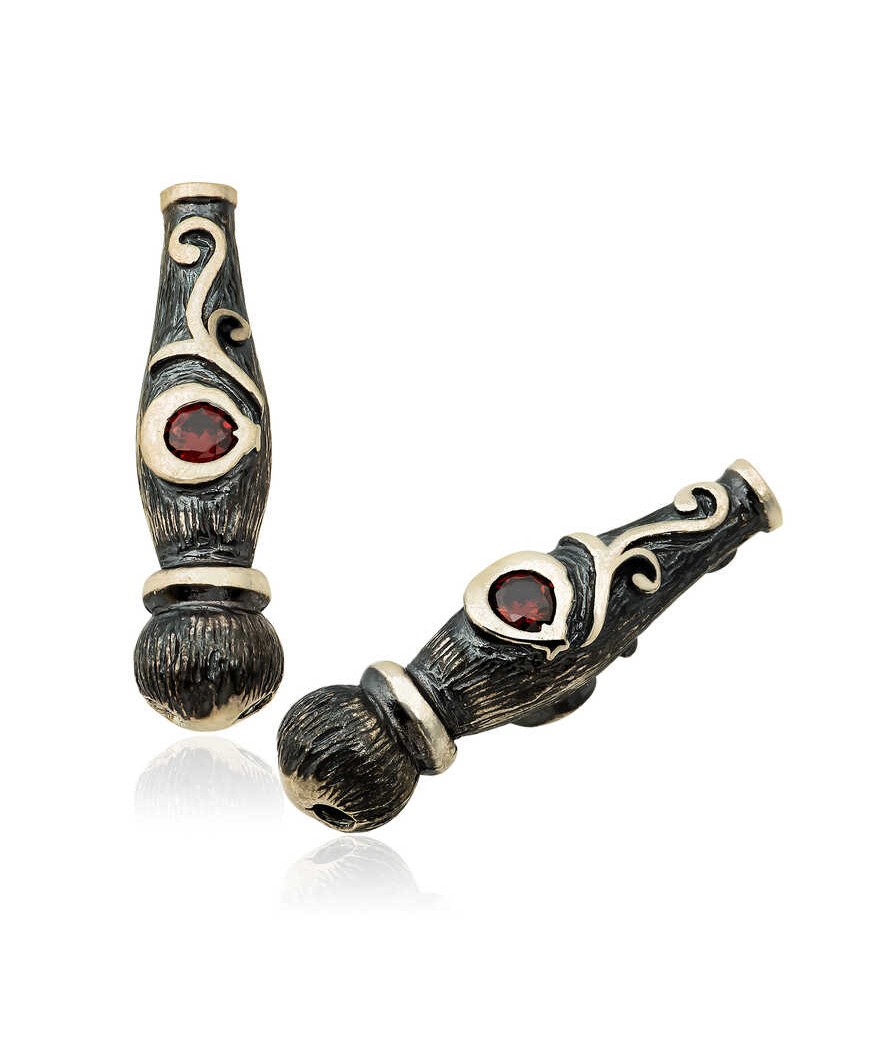 Gümüş Ayyıldız Motifli Tesbih İmamesi