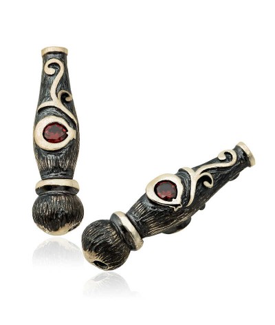 Gümüş Ayyıldız Motifli Tesbih İmamesi