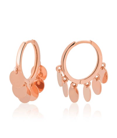 Gümüş Pullu Shakira Halka Küpe