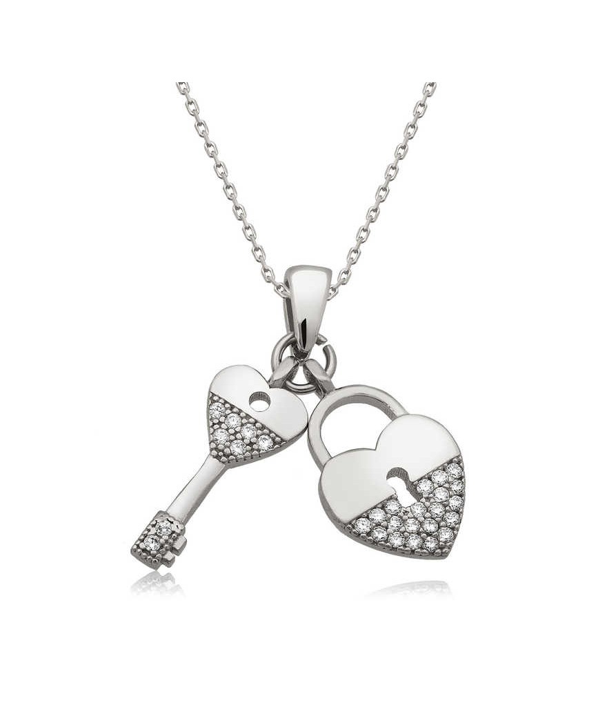 ​Gümüş Kalbimin Anahtarı Kolye