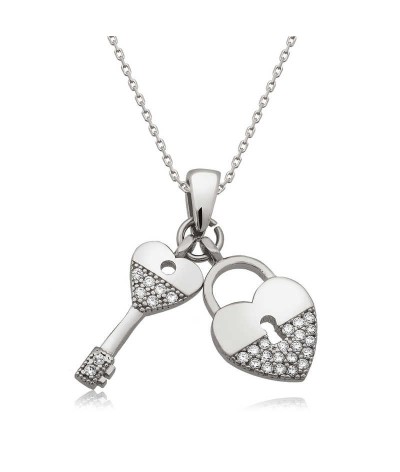 ​Gümüş Kalbimin Anahtarı Kolye