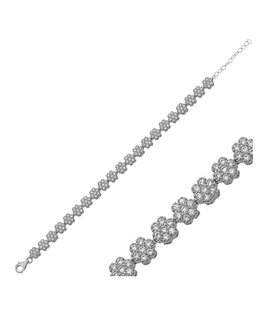 ​Gümüş Çiçek Bayan Bileklik