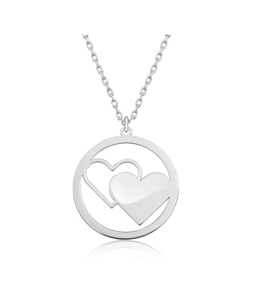 Gümüş  Kalp Bayan Kolye