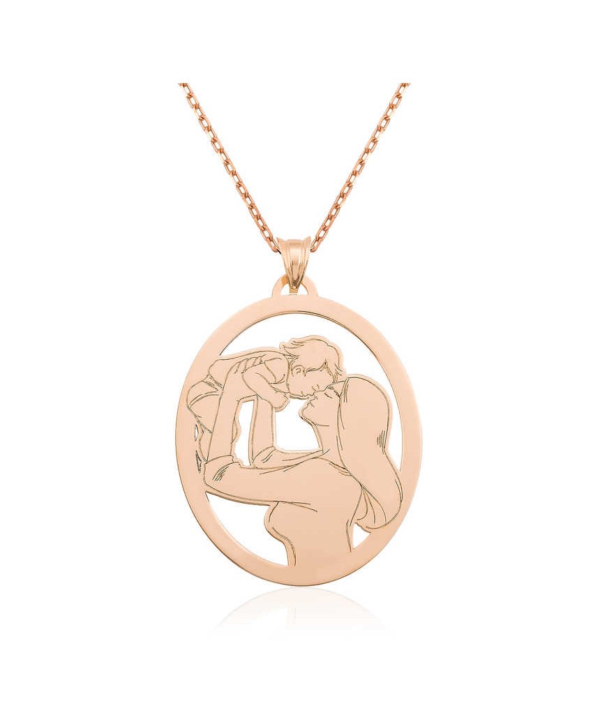 ​Gümüş Anne Bebek Kolye