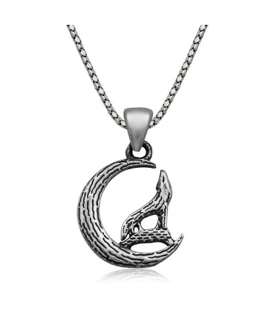 ​Gümüş Bozkurt Kolye