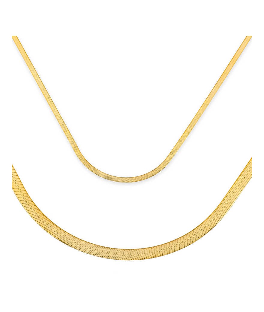 ​Gümüş İtalyan Yassı Ezme Zincir