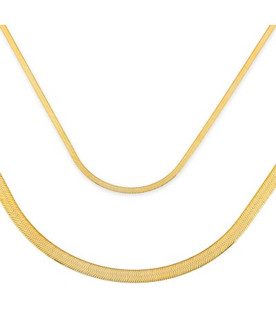 ​Gümüş İtalyan Yassı Ezme Zincir