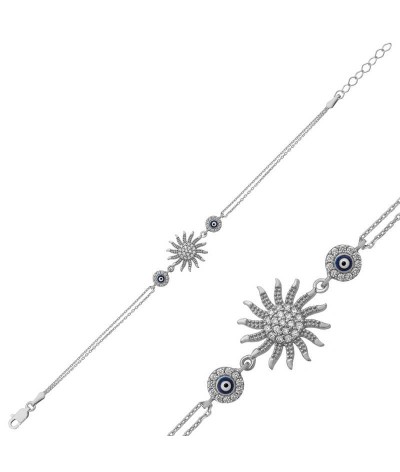 Gümüş Güneş Bayan Bileklik