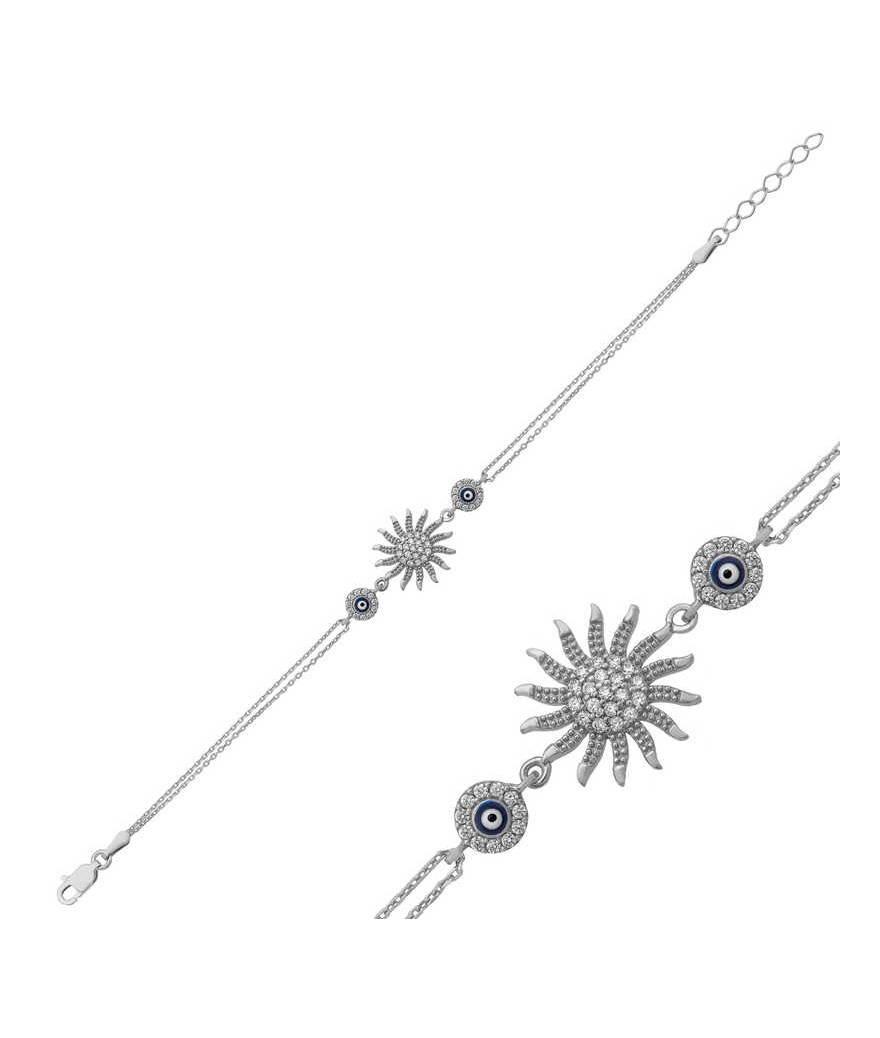 Gümüş Güneş Bayan Bileklik