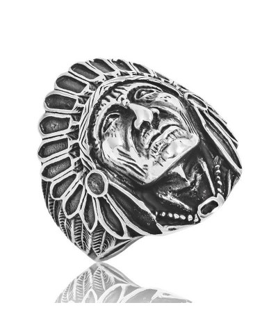 Gümüş Kızılderili Erkek Yüzük