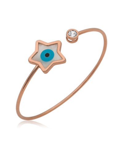 ​Gümüş Sedef Taşlı Yıldız Bileklik