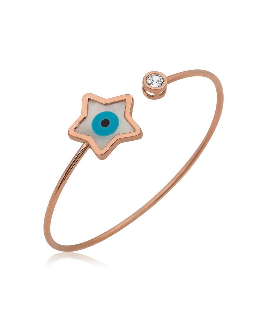 ​Gümüş Sedef Taşlı Yıldız Bileklik