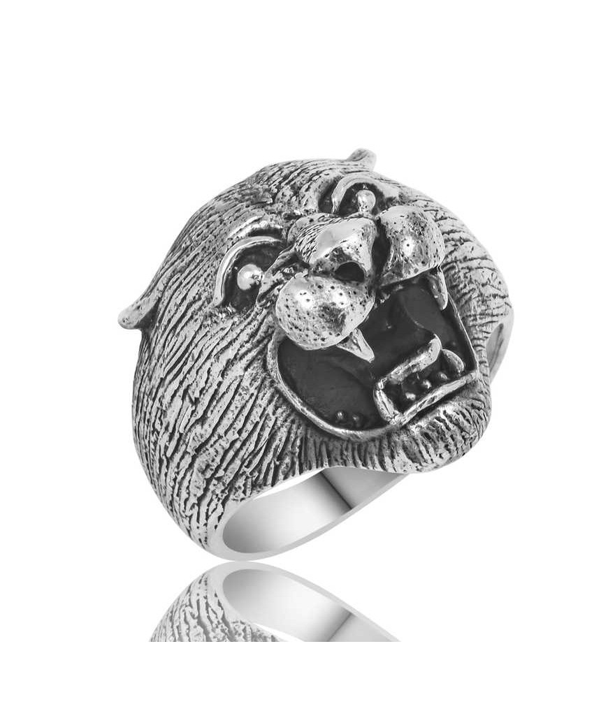 Gümüş Puma Kafası Erkek Yüzük