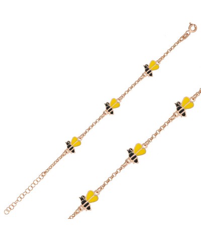 ​Gümüş Arı Figürlü Çocuk Bileklik