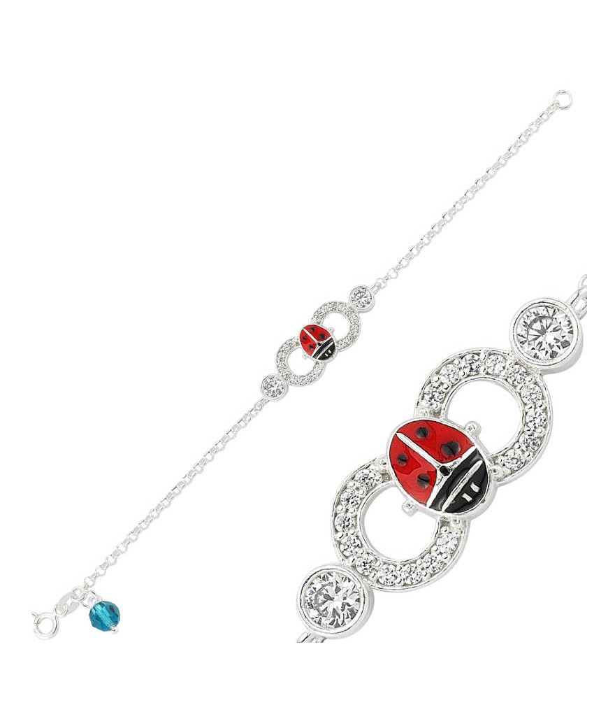 ​Gümüş Uğur Böceği Sonsuzluk Çocuk Bileklik