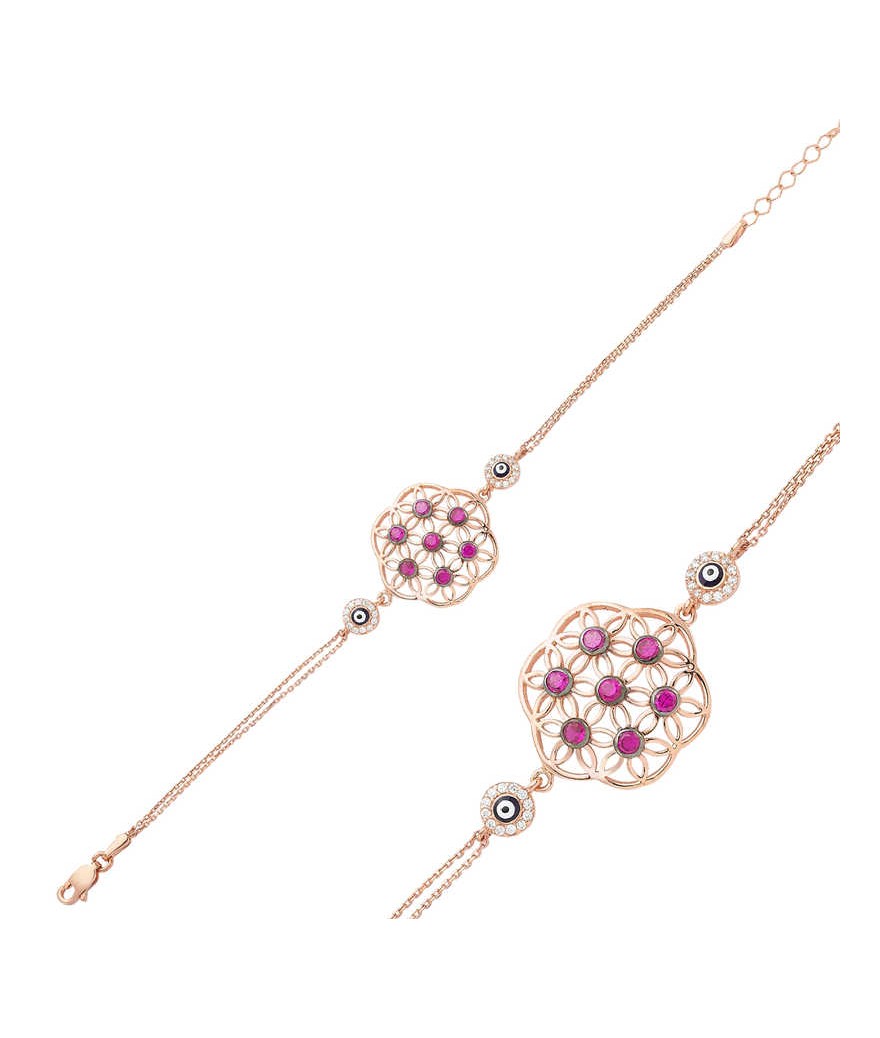 ​Gümüş Yaşam Çiçeği Bayan Bileklik