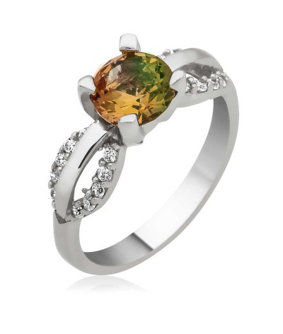 Gümüş Zultanit Taşlı Bayan Yüzük