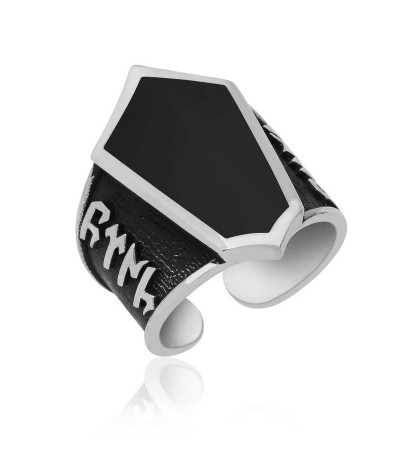 ​Gümüş Göktürkçe "Türk" Yazılı Erkek Yüzük