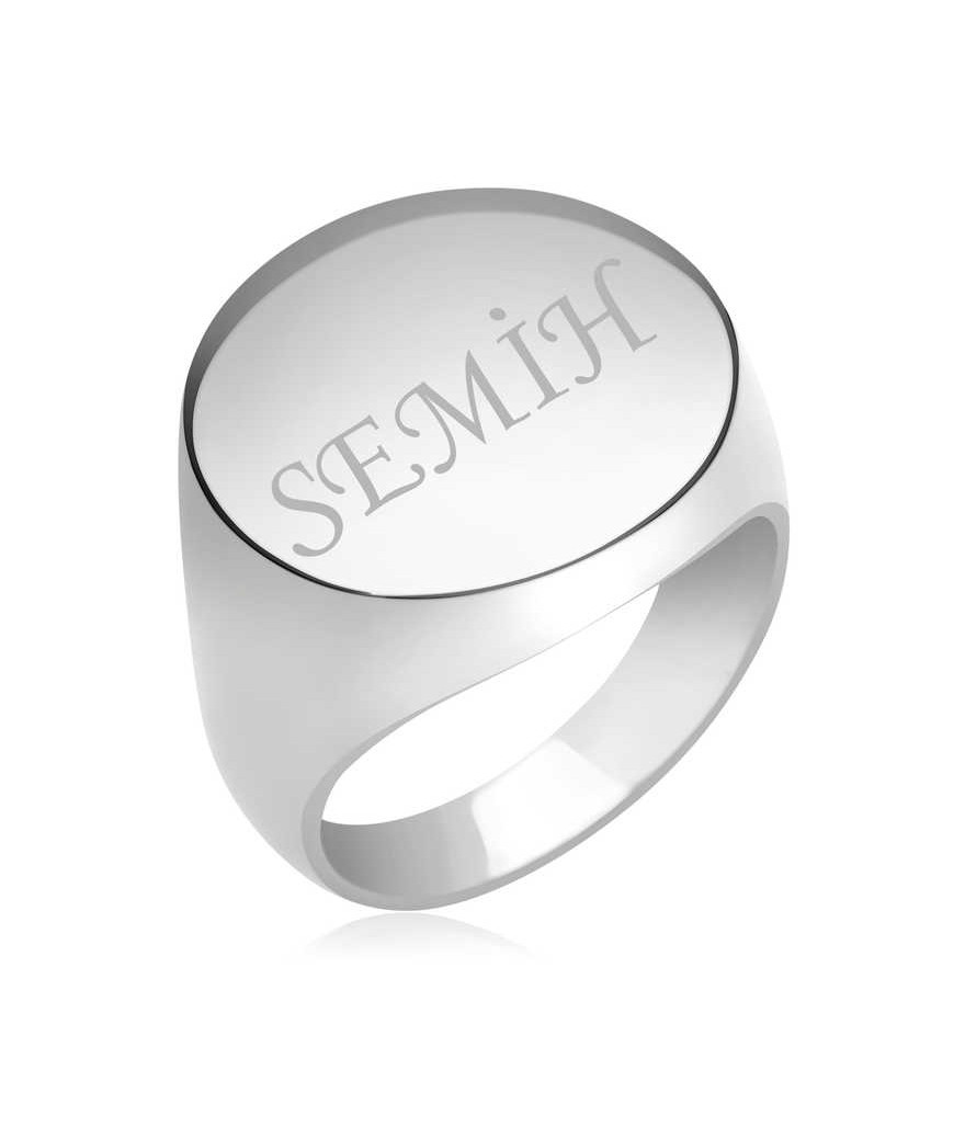 Gümüş Kişiye Özel Erkek Yüzük