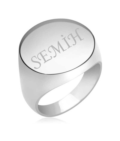 Gümüş Kişiye Özel Erkek Yüzük